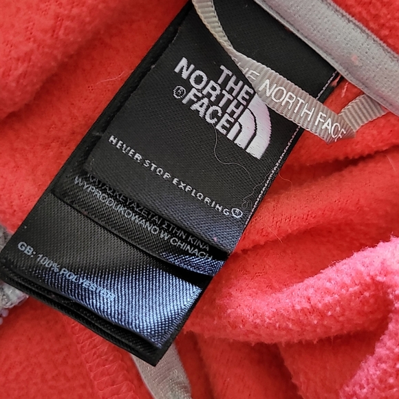 Pink and Grey Zip Up North Face Fleece - Picture 3 of 6